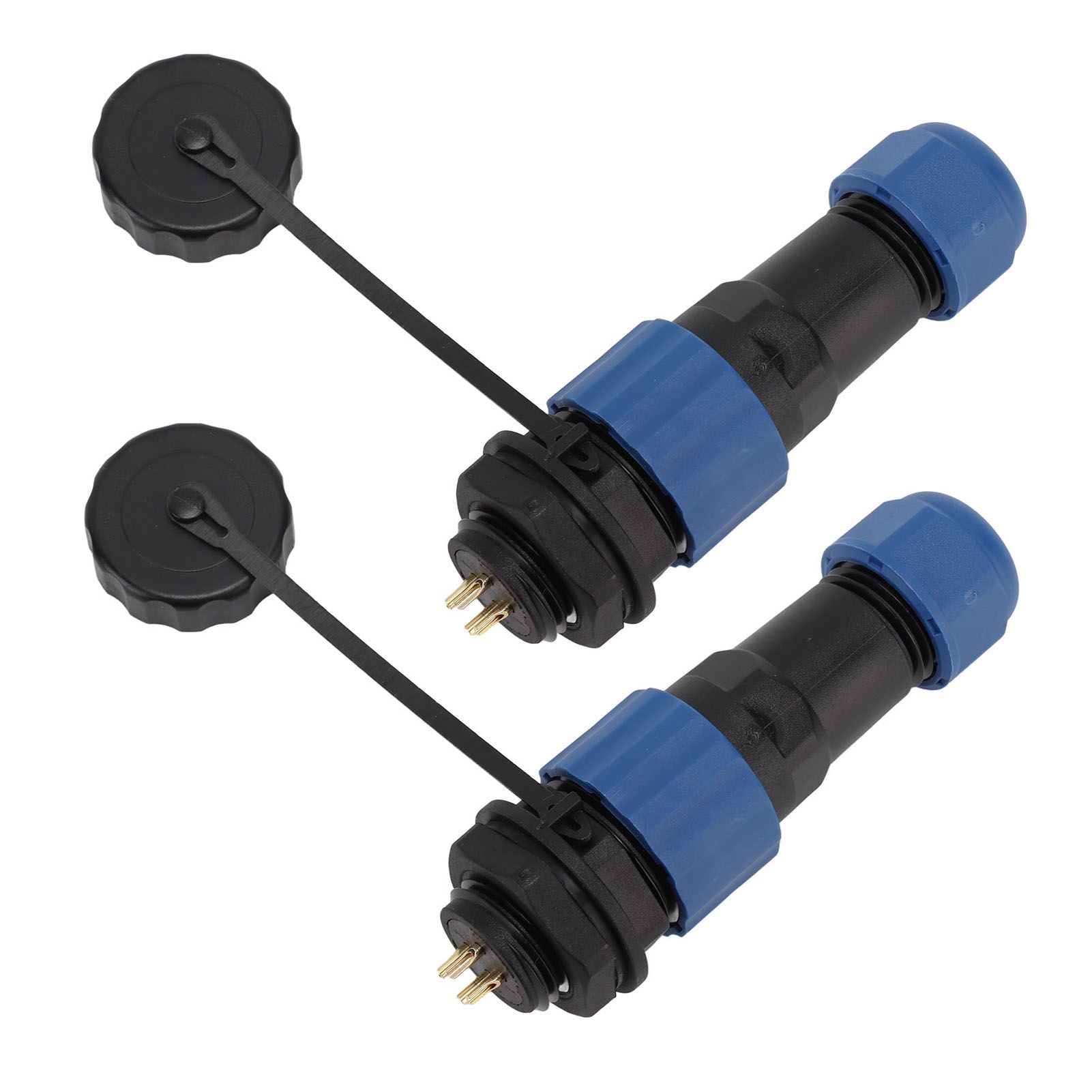 2Pcs SD16 IP68 Waterproof Aviation Connector SD16 Female Plug Male Socket G3/8 Thread SD16 4Pin Rear Nut