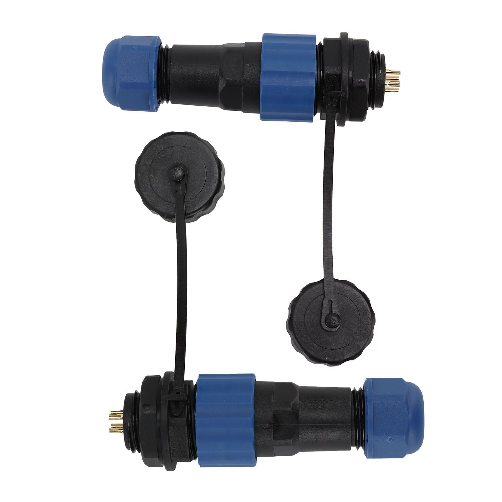 2Pcs SD16 IP68 Waterproof Aviation Connector SD16 Female Plug Male Socket G3/8 Thread SD16 4Pin Rear Nut