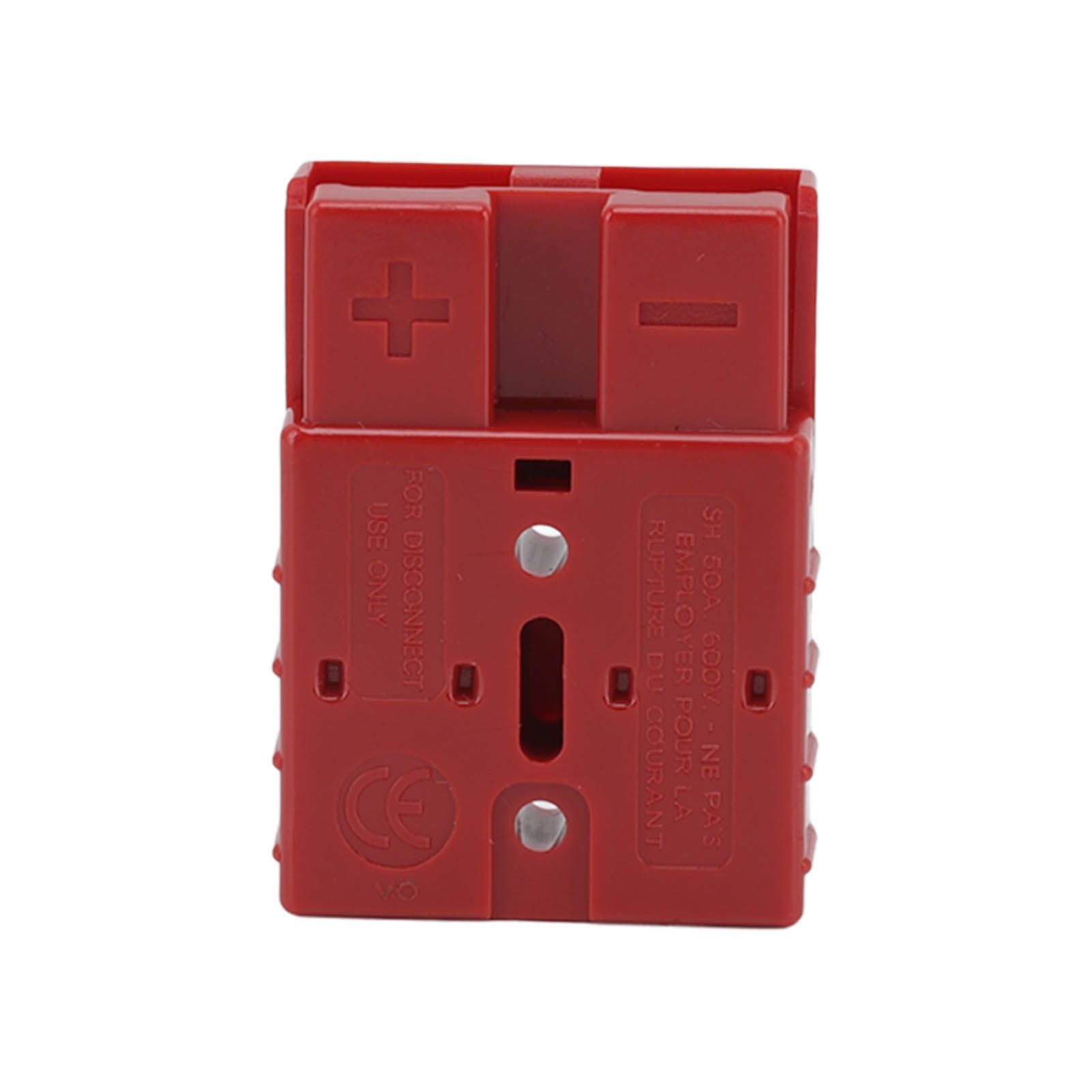 50A 600V Connector Double Pole High Current Power Supply Plug Connector for Solar Panel Dual Battery System Red
