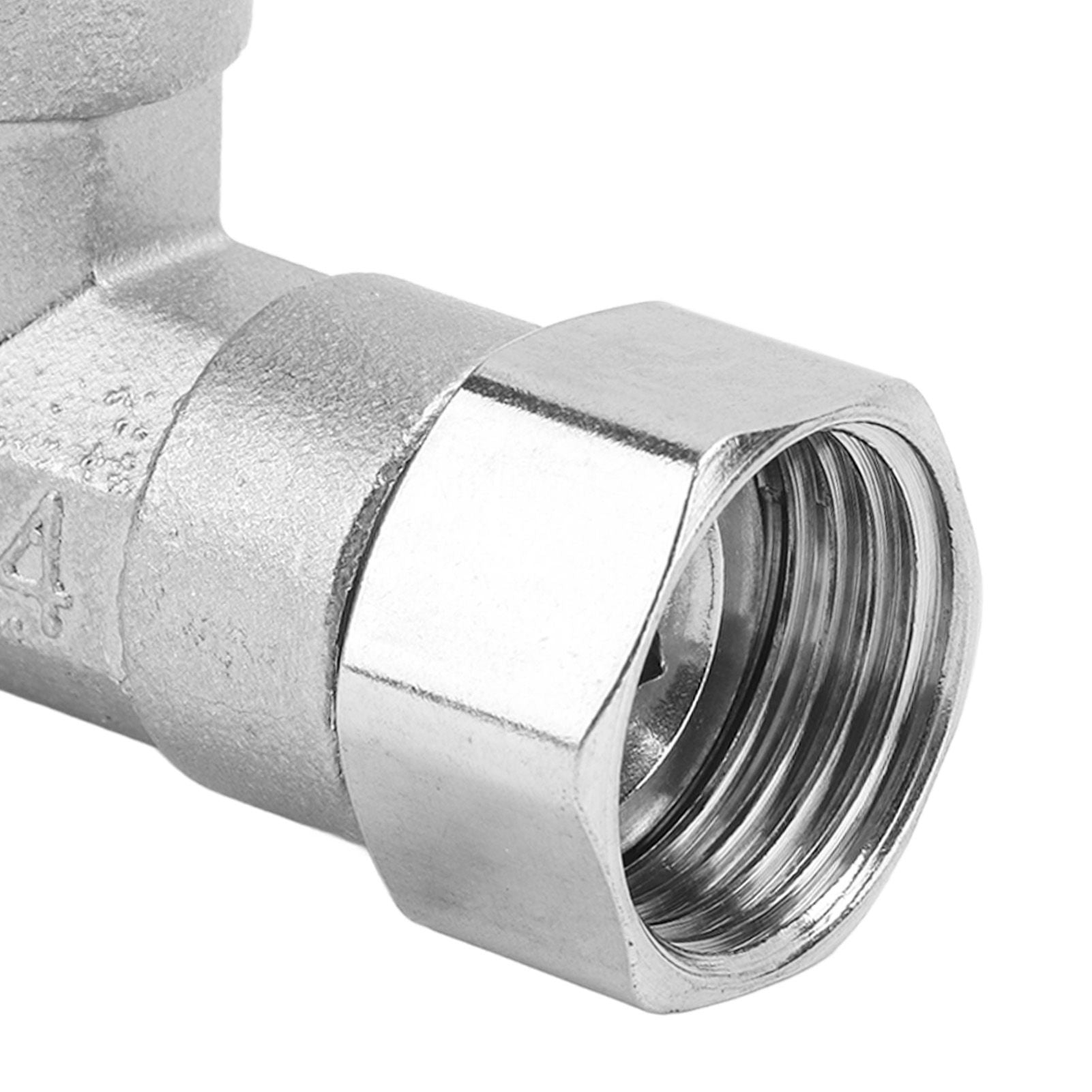 Pipe Fitting 3 Way Tee 304 Stainless Steel Hose Connector Pipeline Adapter G1/2 for Water Air 2 Female Thread Joint and 1 Male Thread Joint