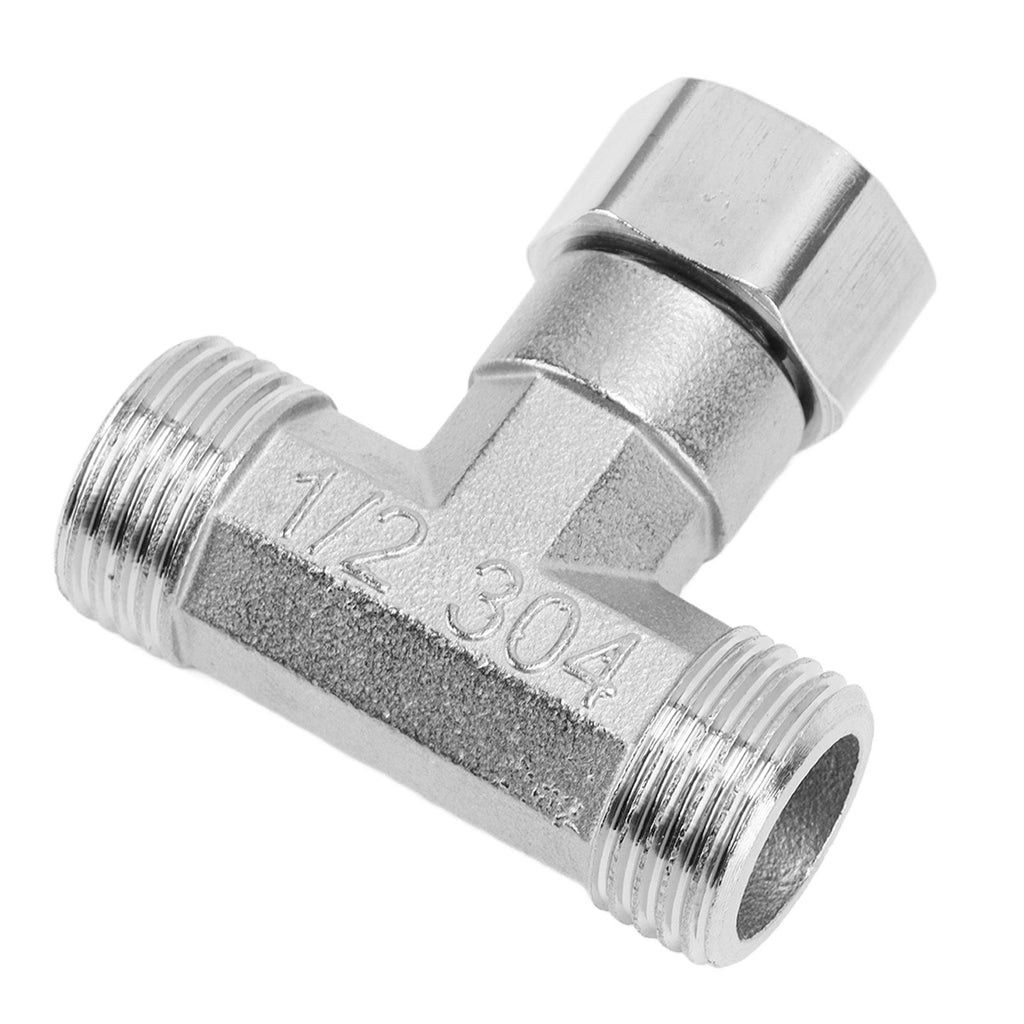 Pipe Fitting 3 Way Tee 304 Stainless Steel Hose Connector Pipeline Adapter G1/2 for Water Air Middle Female Thread