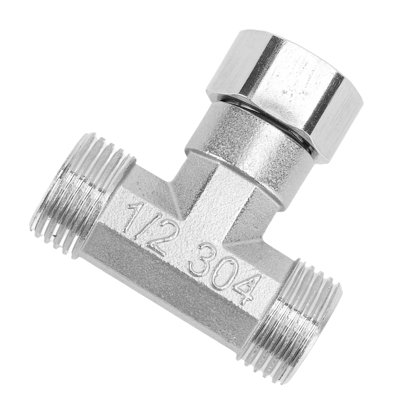 Pipe Fitting 3 Way Tee 304 Stainless Steel Hose Connector Pipeline Adapter G1/2 for Water Air Middle Female Thread