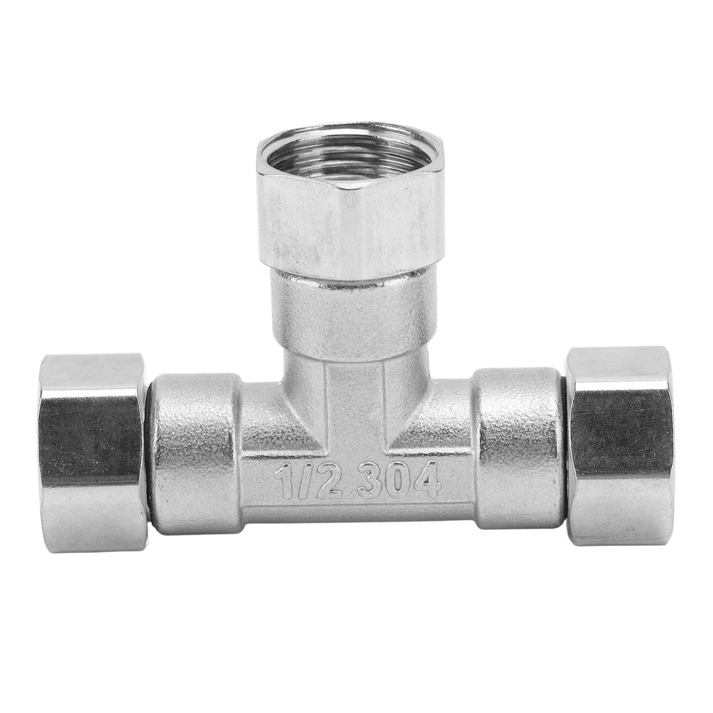 Pipe Fitting 3 Way Tee 304 Stainless Steel Hose Connector Pipeline Adapter G1/2 for Water Air Female Thread