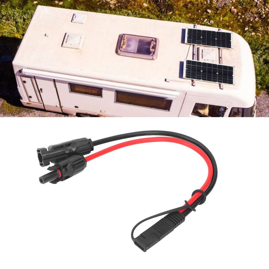 Solar Panel Cables Connectors SAE Adapter 10AWG 0.35m Solar Power Cable Copper Wire for RV
