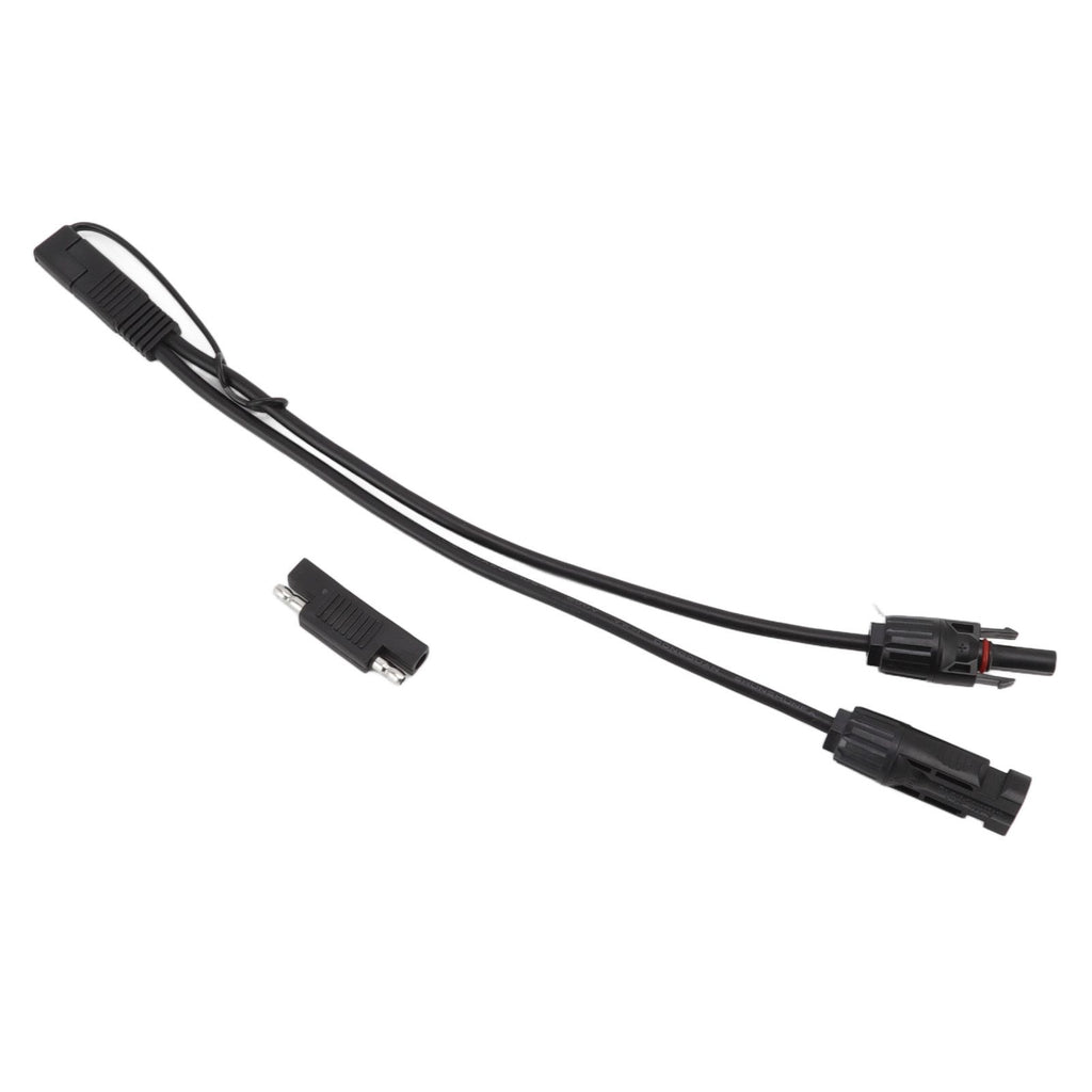 10AWG Solar Panel to SAE Adapter Cable SAE Solar Extension Cable for Automobiles Motorcycles 0.35m Black