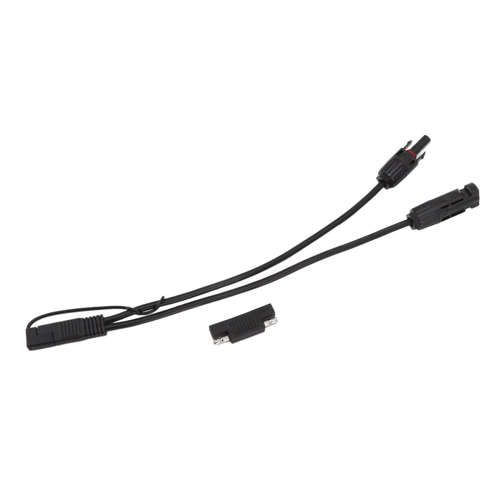 10AWG Solar Panel to SAE Adapter Cable SAE Solar Extension Cable for Automobiles Motorcycles 0.35m Black