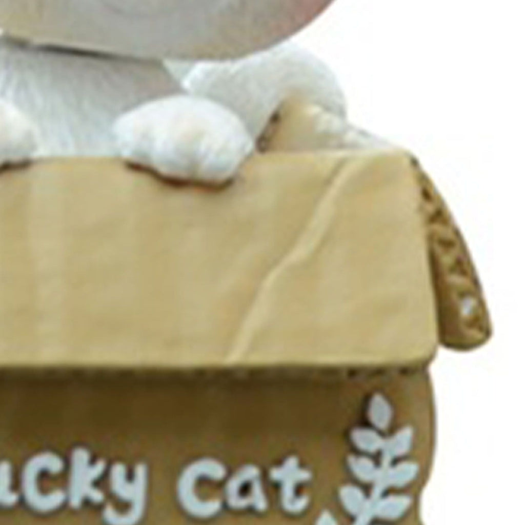 Car Dashboard Lucky Cat Decor Resin Shaking Head Cat Ornament Cute Cartoon Dancing Toy Figurines for Auto Interior Decoration