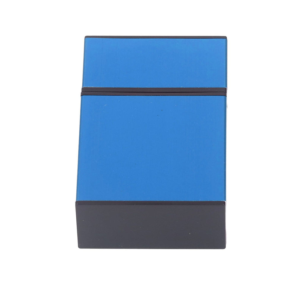 Magnetic Cigarette Case 20 Capacity Universal Flip Cover Aluminum Alloy Cigarette Box for Women Men Blue