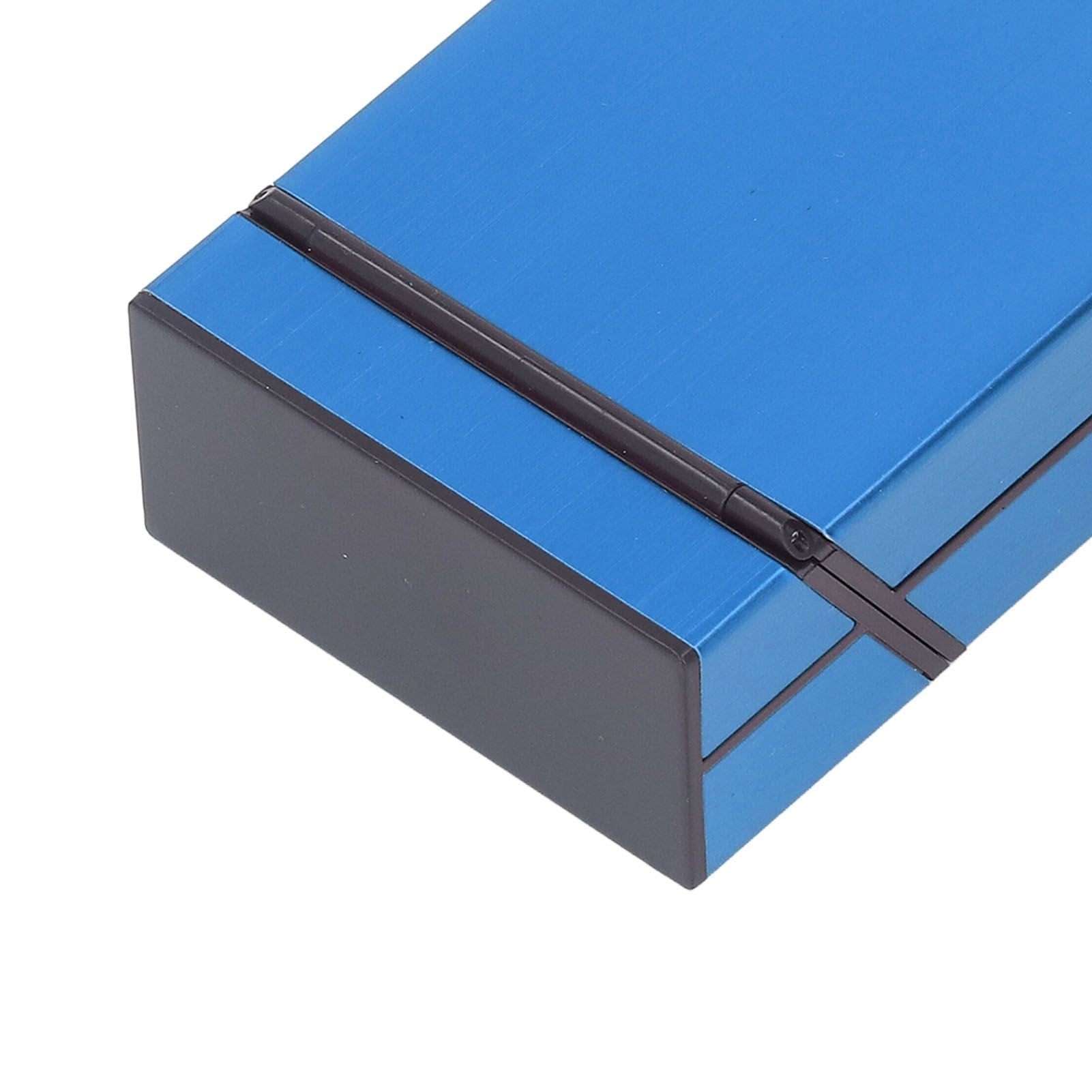 Magnetic Cigarette Case 20 Capacity Universal Flip Cover Aluminum Alloy Cigarette Box for Women Men Blue