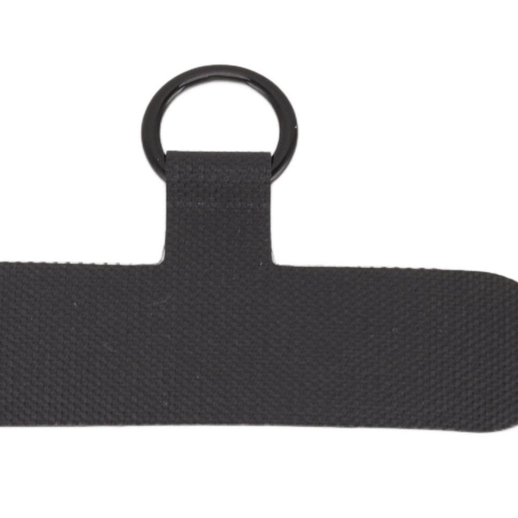 Universal Mobile Phone Lanyard Patch Nylon Cell Phone Hanging Rope Tab Connection Attachment Black