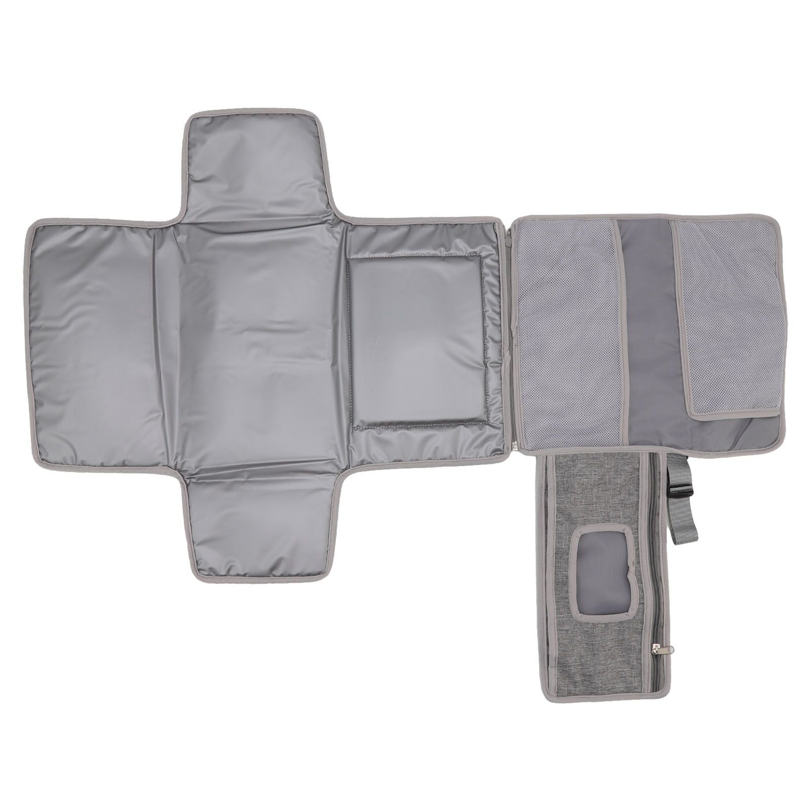 Diaper Pad Baby Changing Mat Mommy Bag with Handle Strap Foldable Detachable Travel Changing Pad Grey