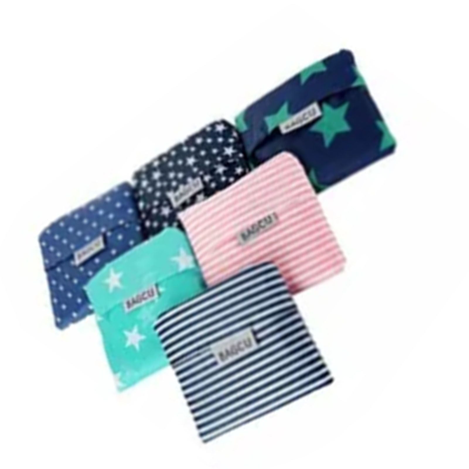 10Pcs Grocery Bag Foldable Polyester Large Capacity Reusable Shopping Bag for Household