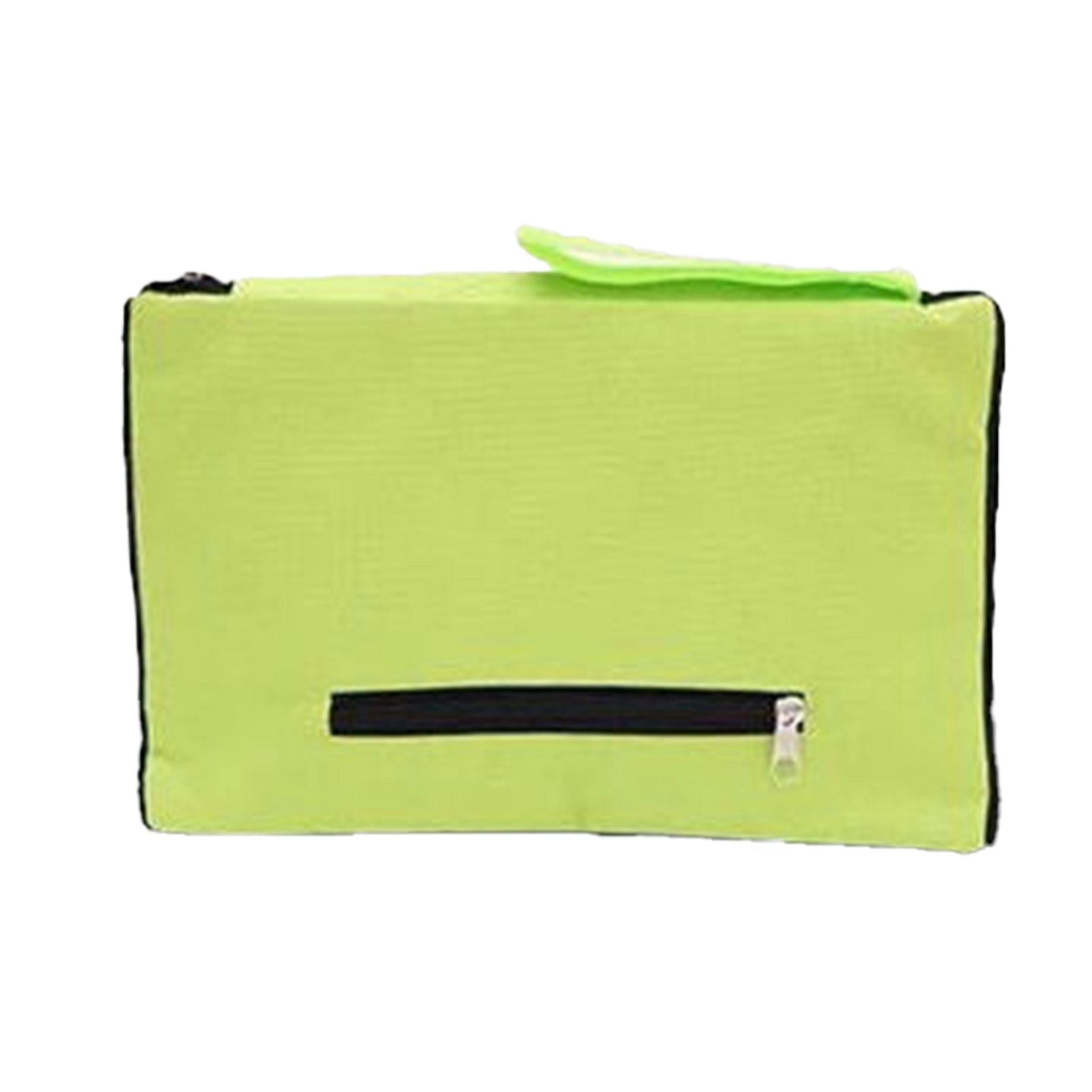Green Foldable Shopping Bag with Wheels Pure Color Expandable Oxford Cloth Wheeled Foldable Grocery Cart Bag