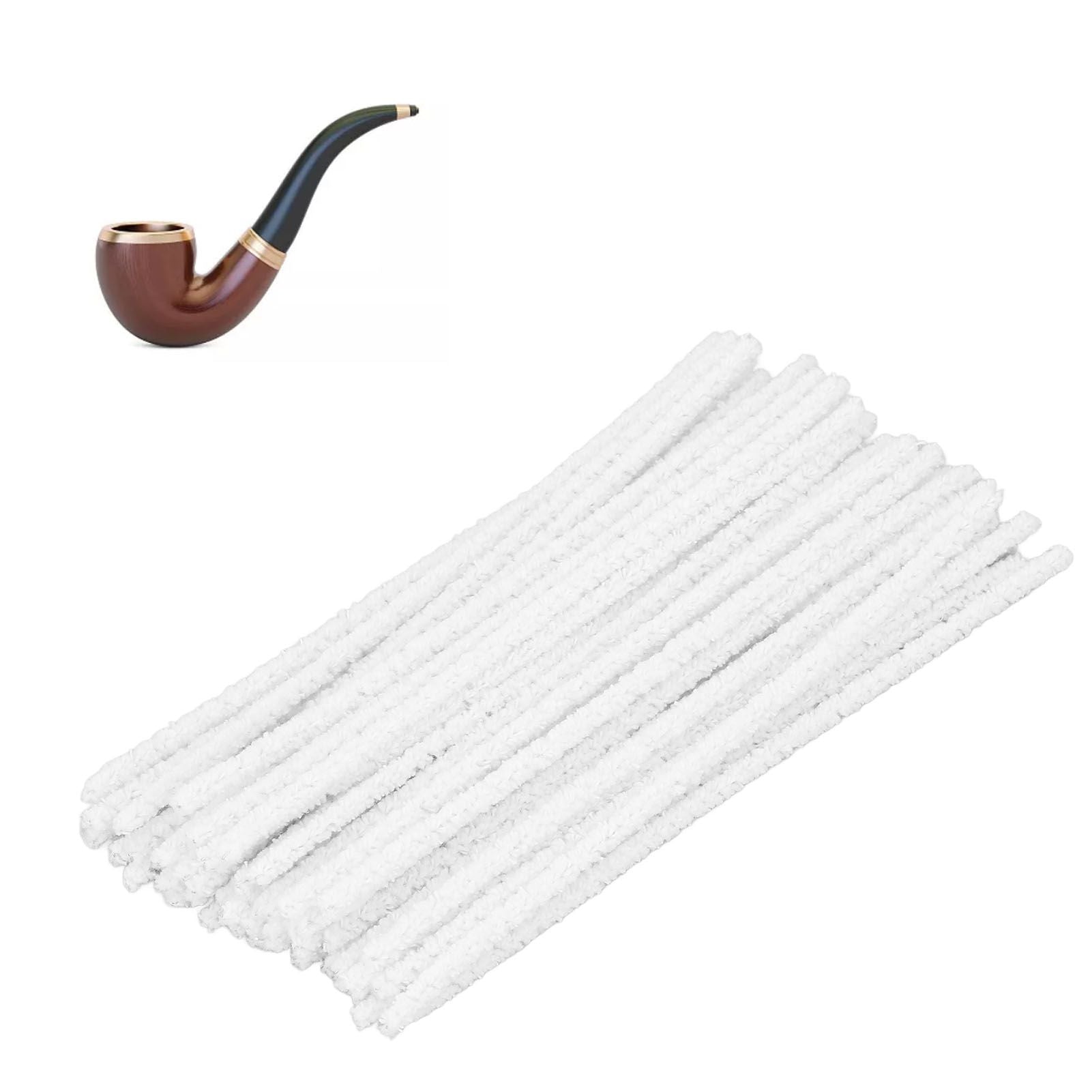 200Pcs Cotton Smoking Pipe Cleaners Blend Cotton Rods Tobacco Smoke Mouthpiece Disposable Cleaning Tool