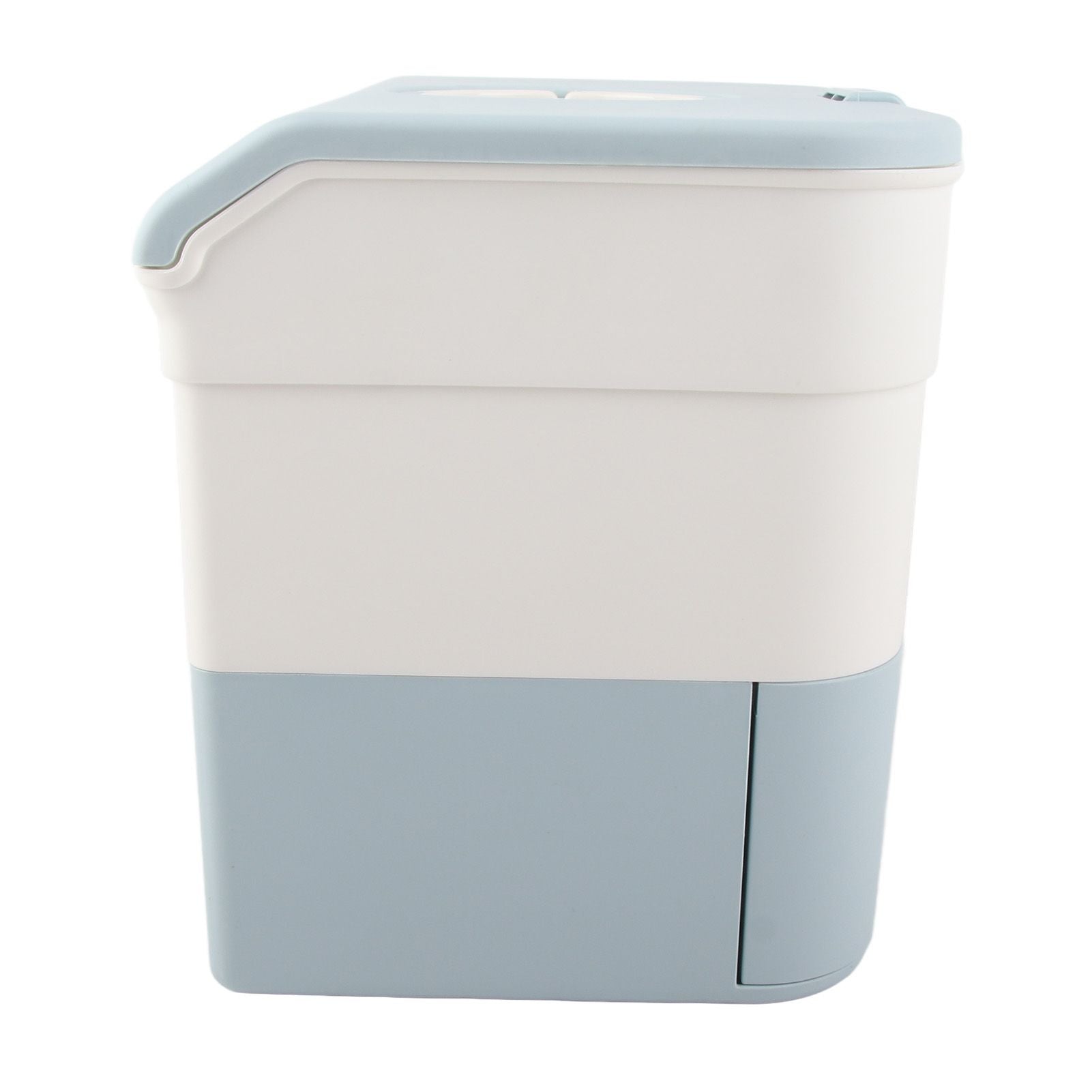 Cosmetic Storage Box 2 Layers Drawer Large Capacity Portable Makeup Storage Box with Handle for Nail Polish Nail Art Blue