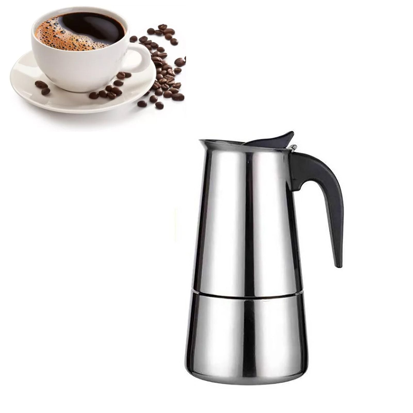 100ML Stainless Steel Coffee Maker Moka Pot Insulated Thermal Coffee Pot for Hand Brewed Coffee