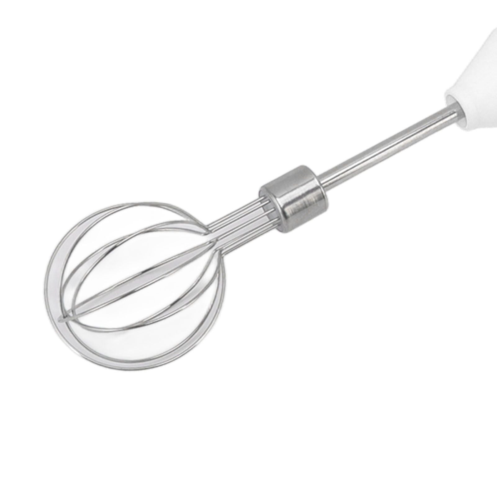 Electric Hand Mixer Three Different Speeds Battery Powered Handheld Milk Frother for Home Baking White