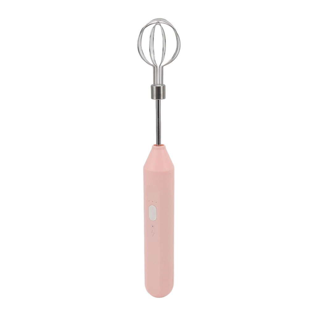 Electric Hand Mixer Three Different Speeds Battery Powered Handheld Milk Frother for Home Baking Pink