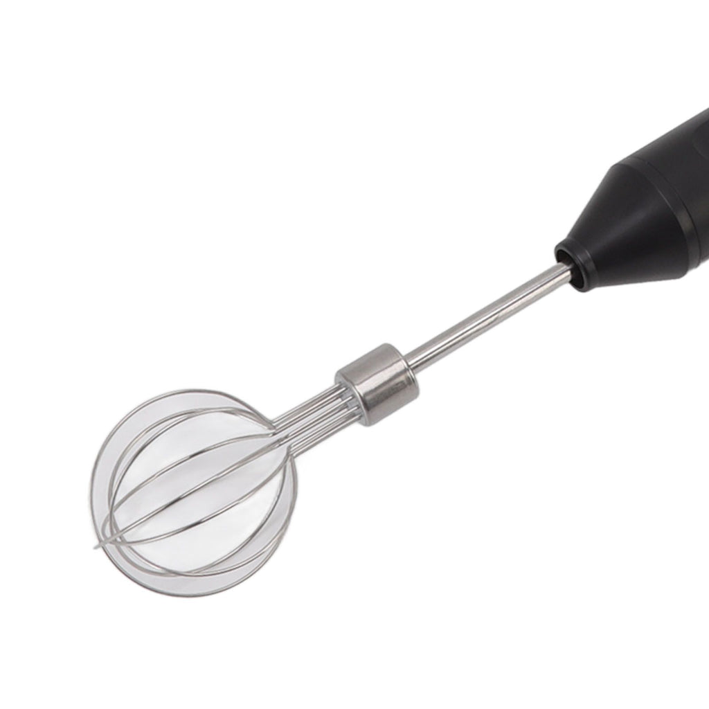 Electric Hand Mixer Three Different Speeds Battery Powered Handheld Milk Frother for Home Baking Black