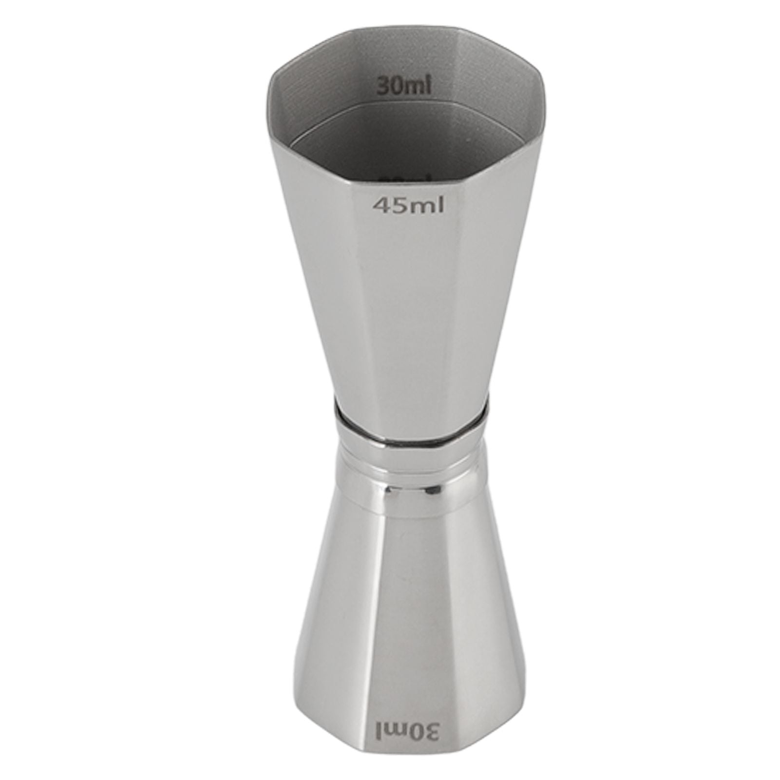 304 Stainless Steel Jigger with Scales Octagonal Double Cocktail Jigger Measuring Tool for Bartenders