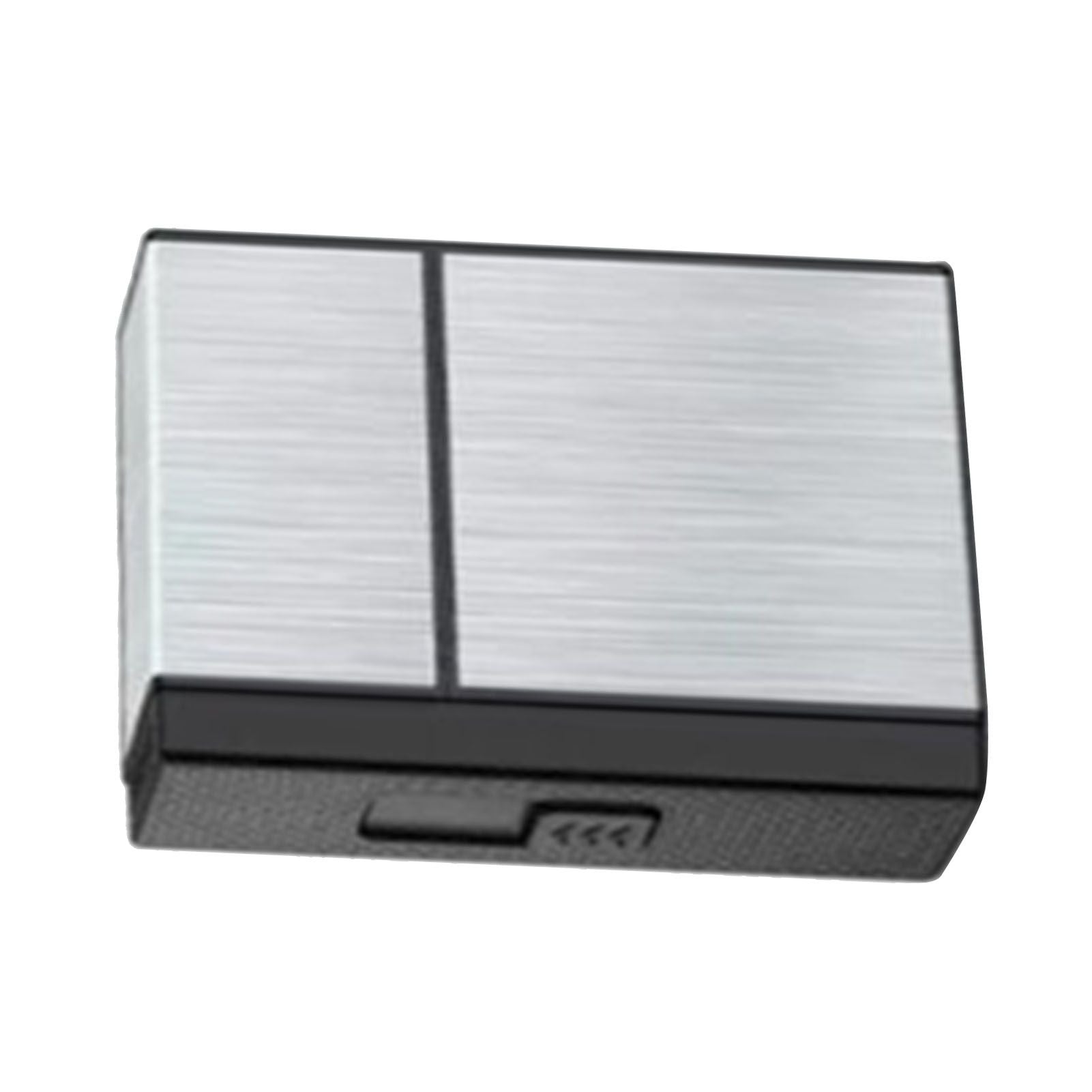 Cigarette Case with Lighter for Men Double Arc Automatic Ejecting Cigarette USB Charging Windproof Cigarette Holder Case Silver