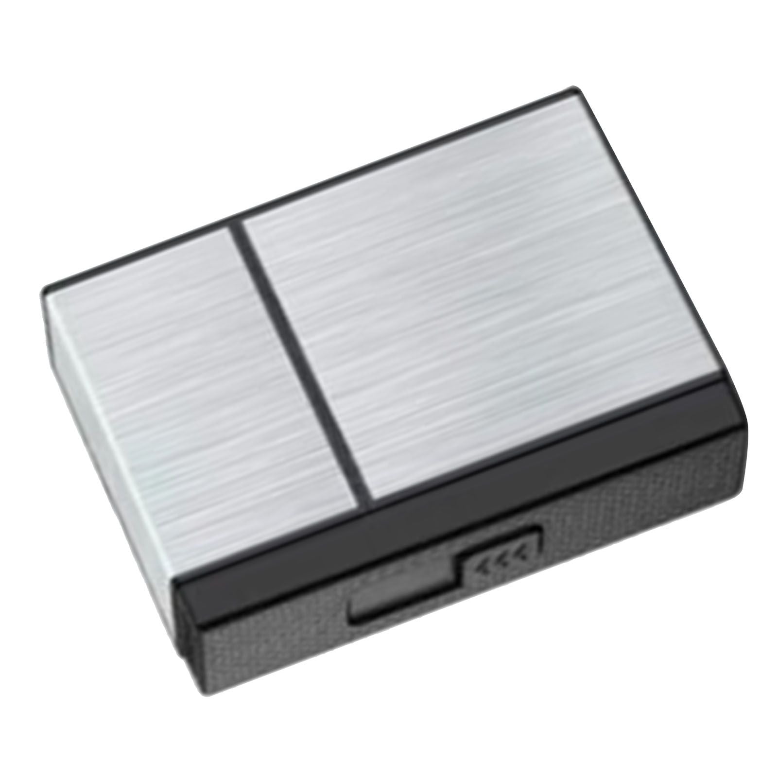 Cigarette Case with Lighter for Men Double Arc Automatic Ejecting Cigarette USB Charging Windproof Cigarette Holder Case Silver