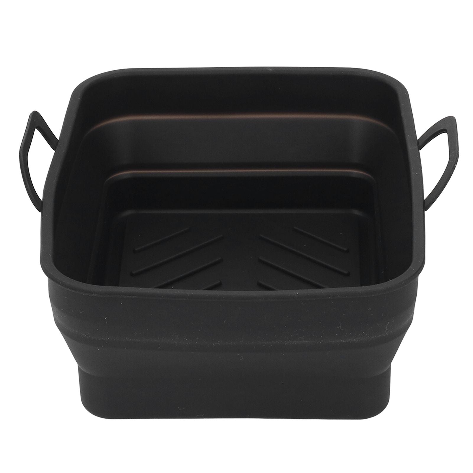 Silicone Air Cooker Pot Rectangular Fryer Liner Tray Replacement for Kitchen Cooking Accessories Black