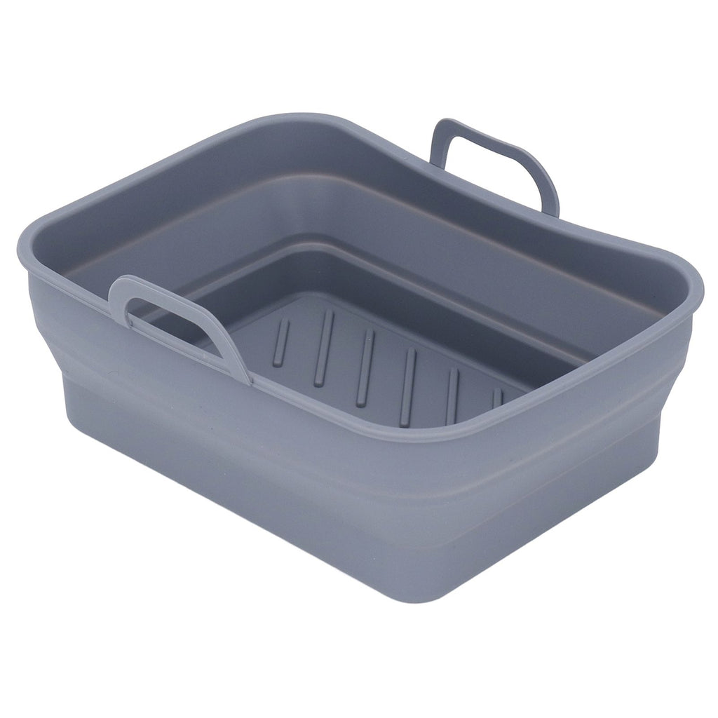 Silicone Air Cooker Pot Rectangular Fryer Liner Tray Replacement for Kitchen Cooking Accessories Grey