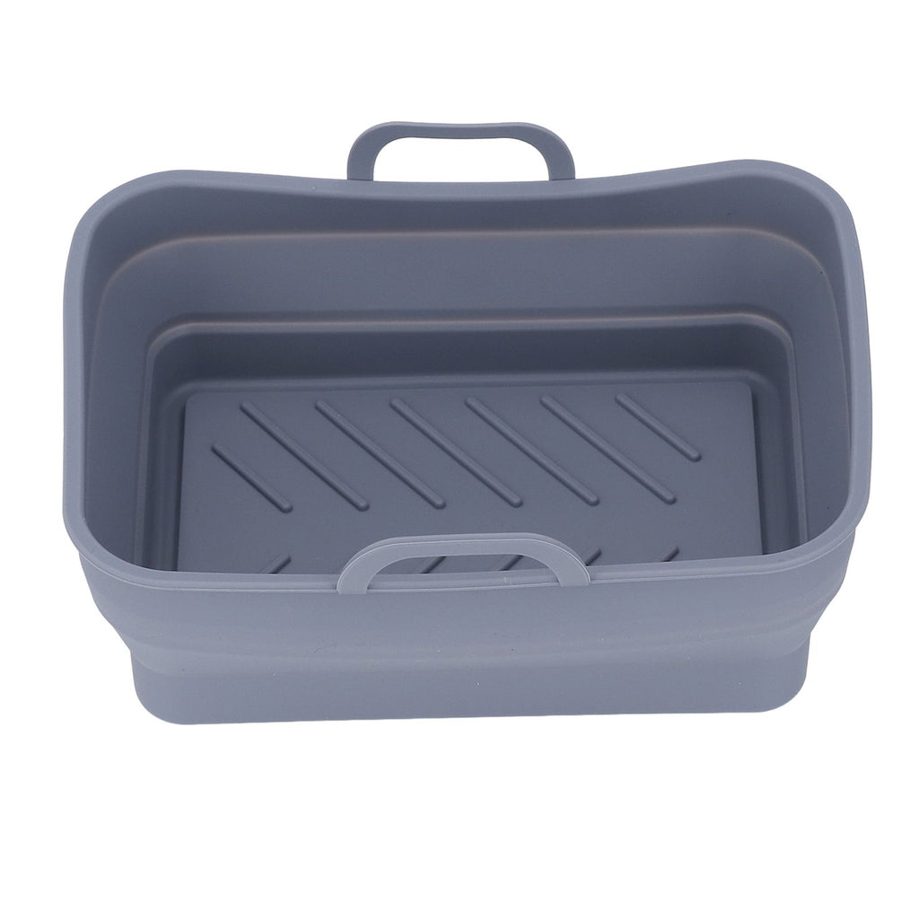 Silicone Air Cooker Pot Rectangular Fryer Liner Tray Replacement for Kitchen Cooking Accessories Grey