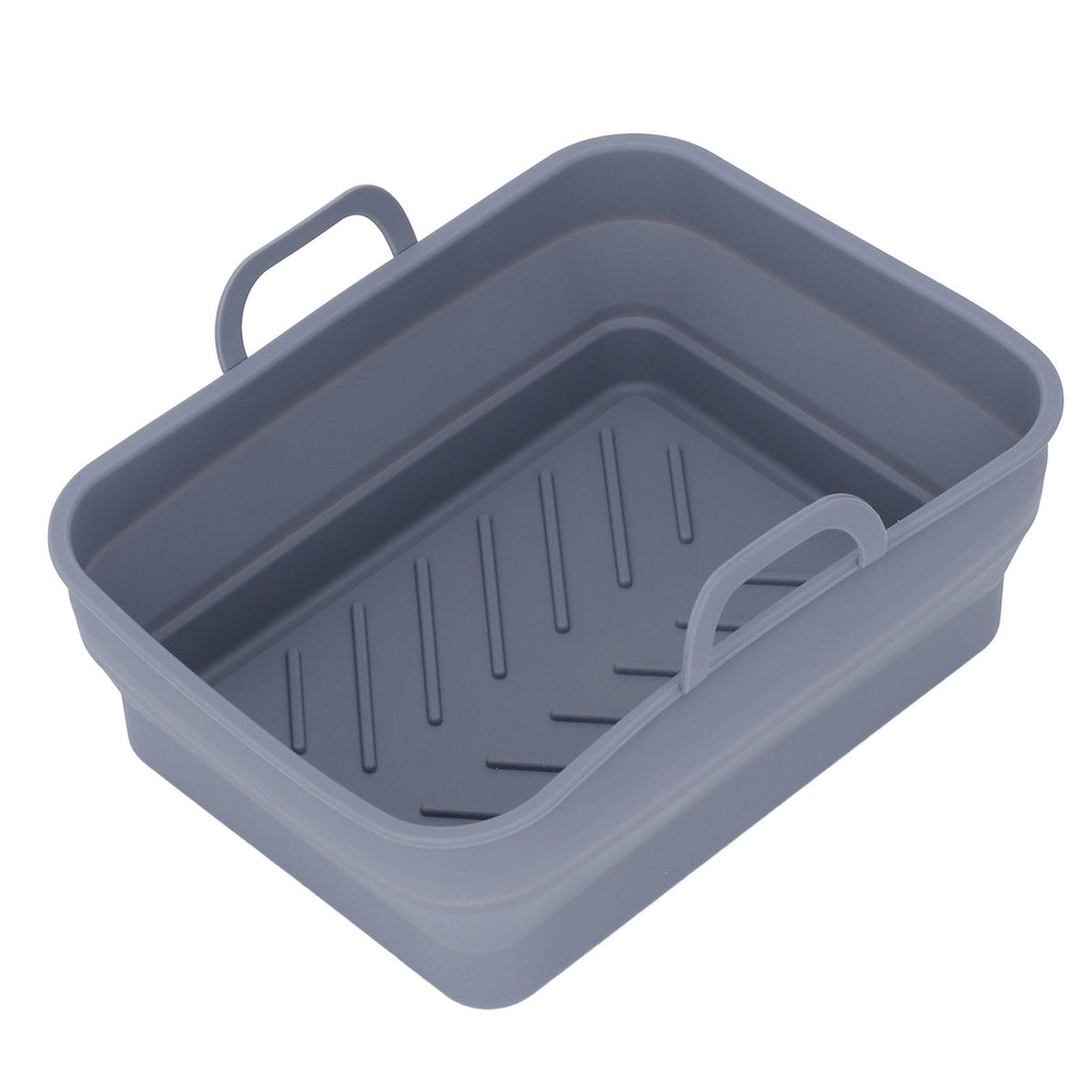 Silicone Air Cooker Pot Rectangular Fryer Liner Tray Replacement for Kitchen Cooking Accessories Grey