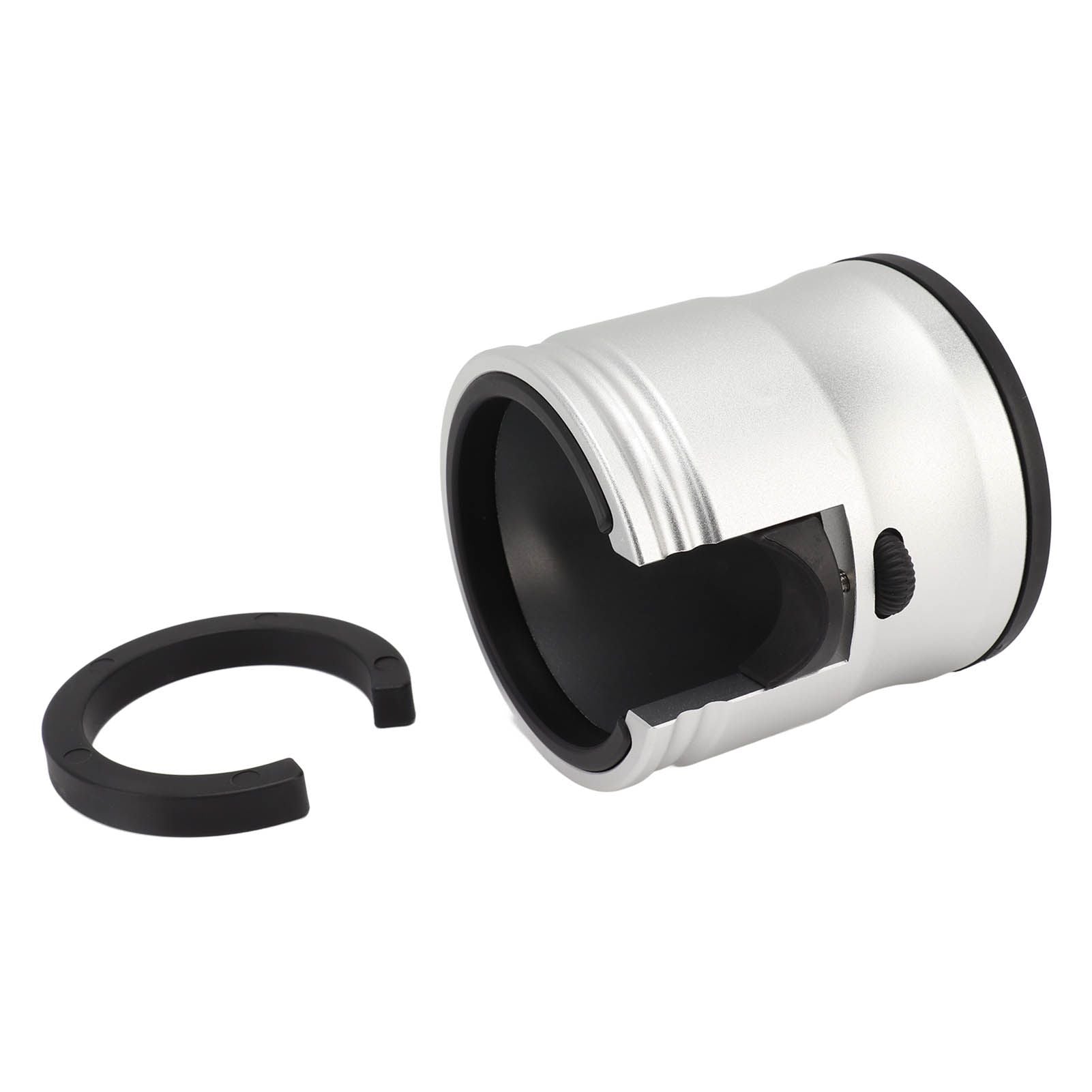 Coffee Tamper Holder Round Prevent Slip Adjustable Universal Aluminum Alloy Coffee Filter Handle Stand for Home Cafe Silver
