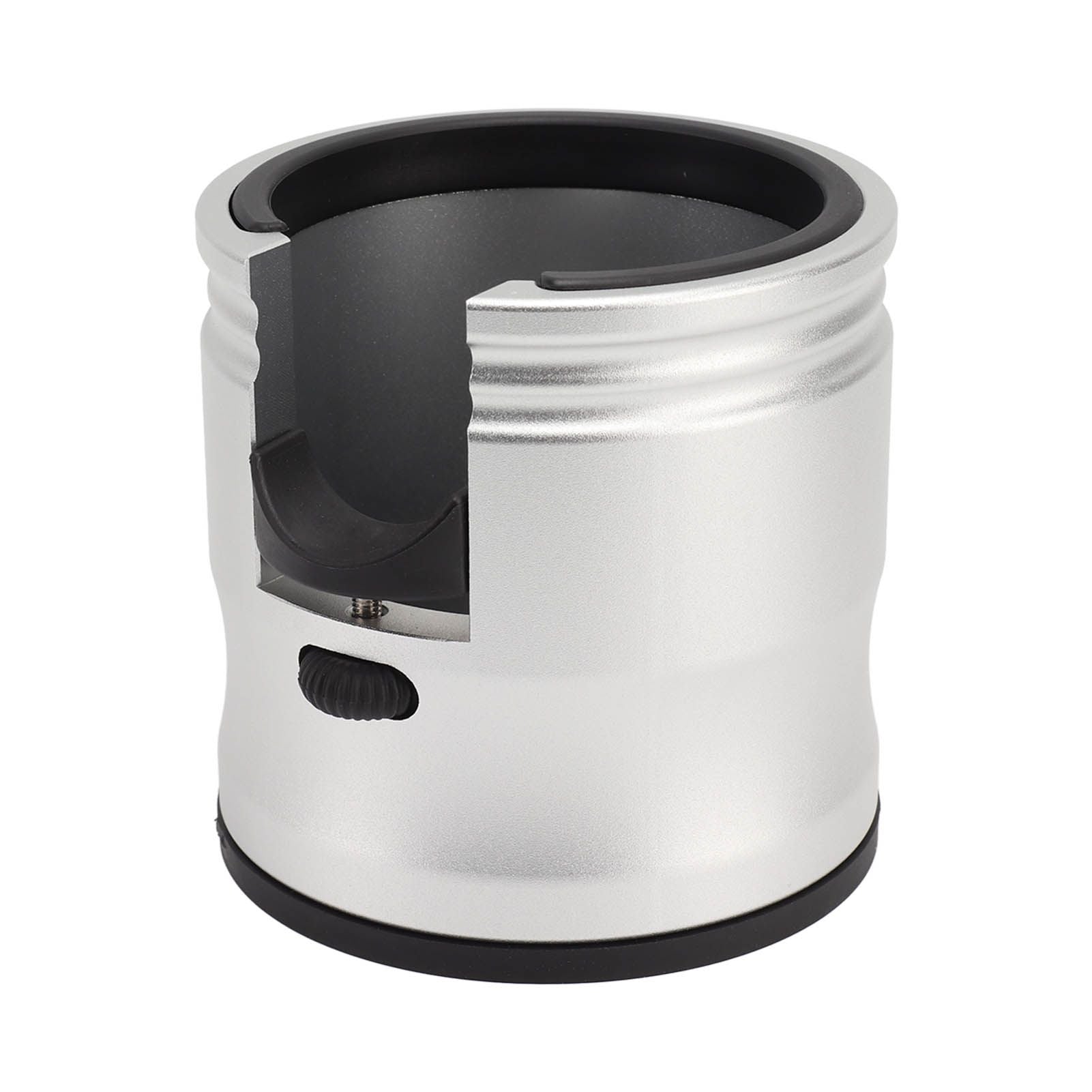 Coffee Tamper Holder Round Prevent Slip Adjustable Universal Aluminum Alloy Coffee Filter Handle Stand for Home Cafe Silver