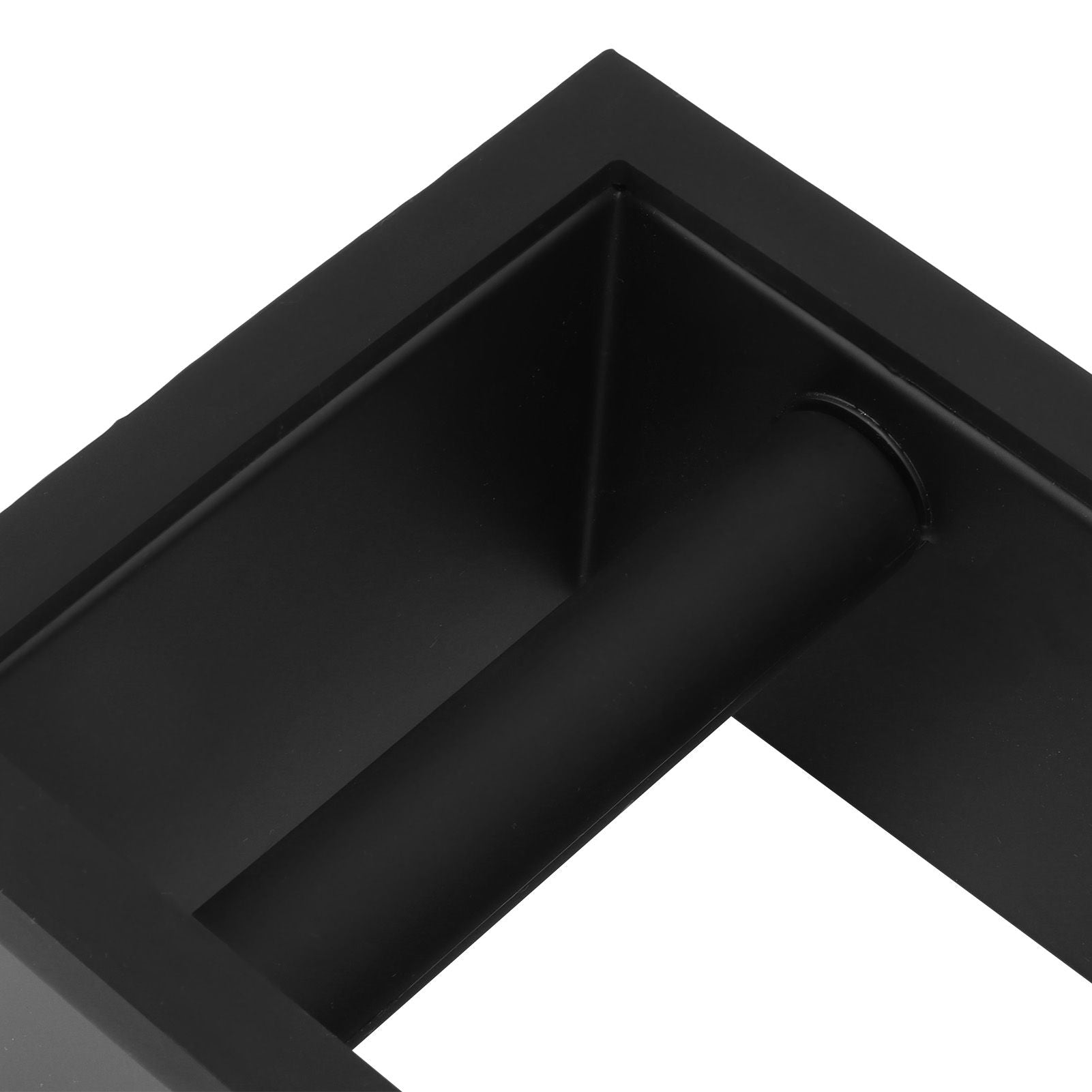 Coffee Ground Knock Box Square Bottomless Black Rubber PTFE Steel Residue Box for Cafe