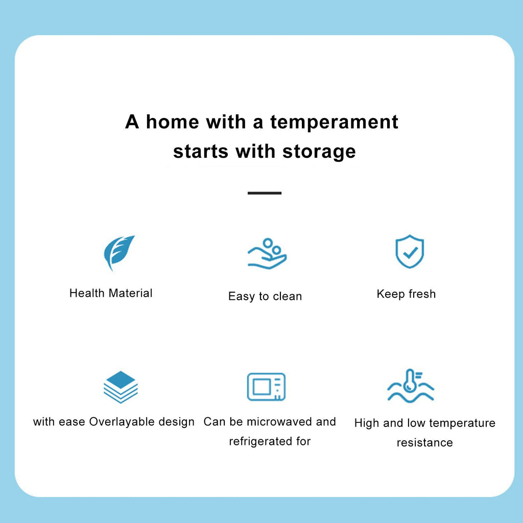 Microwave Heating Sealing Cover Transparent PP Stackable Temperature Keeping Plate Serving Cover for Kitchen Sky Blue