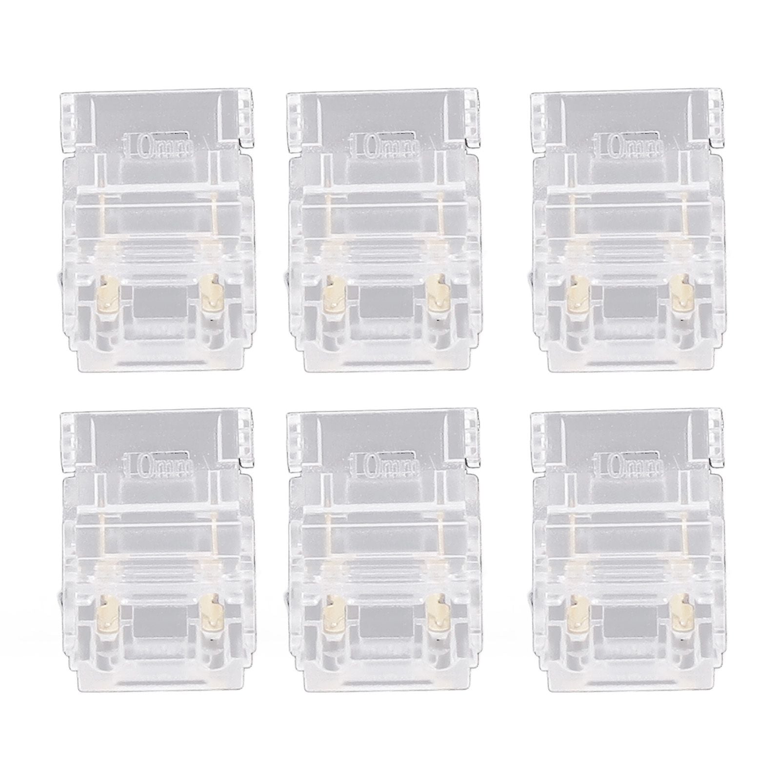 20PCS LED Strip to Wire Connector 2 Pin Transparent Solderless Gapless LED Adapter Connectors