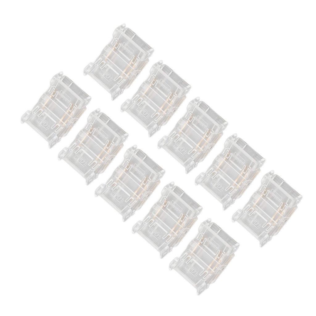 10 Pcs 3Pin 10mm COB LED Strip Connectors Strip to Strip Quick Connection Gapless Solderless LED Connectors for Strip Lights