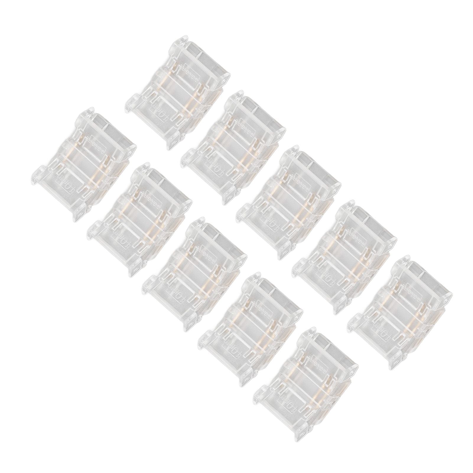 10 Pcs 3Pin 10mm COB LED Strip Connectors Strip to Strip Quick Connection Gapless Solderless LED Connectors for Strip Lights