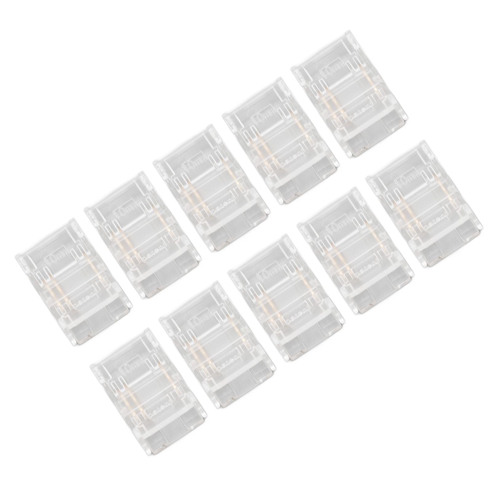 10 Pcs 3Pin 10mm COB LED Strip Connectors Strip to Strip Quick Connection Gapless Solderless LED Connectors for Strip Lights