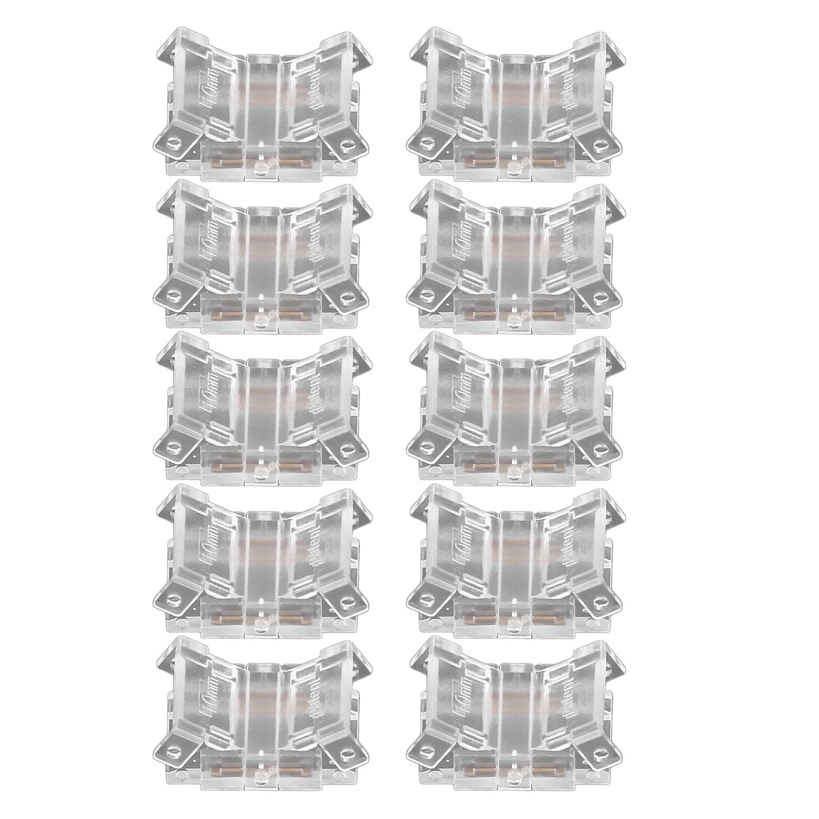 10 Pcs 2Pin 10mm LED Strip Connectors Strip to Strip Quick Connect Solderless LED Strip Lights Connectors