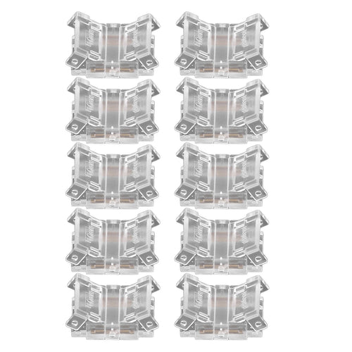 10 Pcs 2Pin 10mm LED Strip Connectors Strip to Strip Quick Connect Solderless LED Strip Lights Connectors