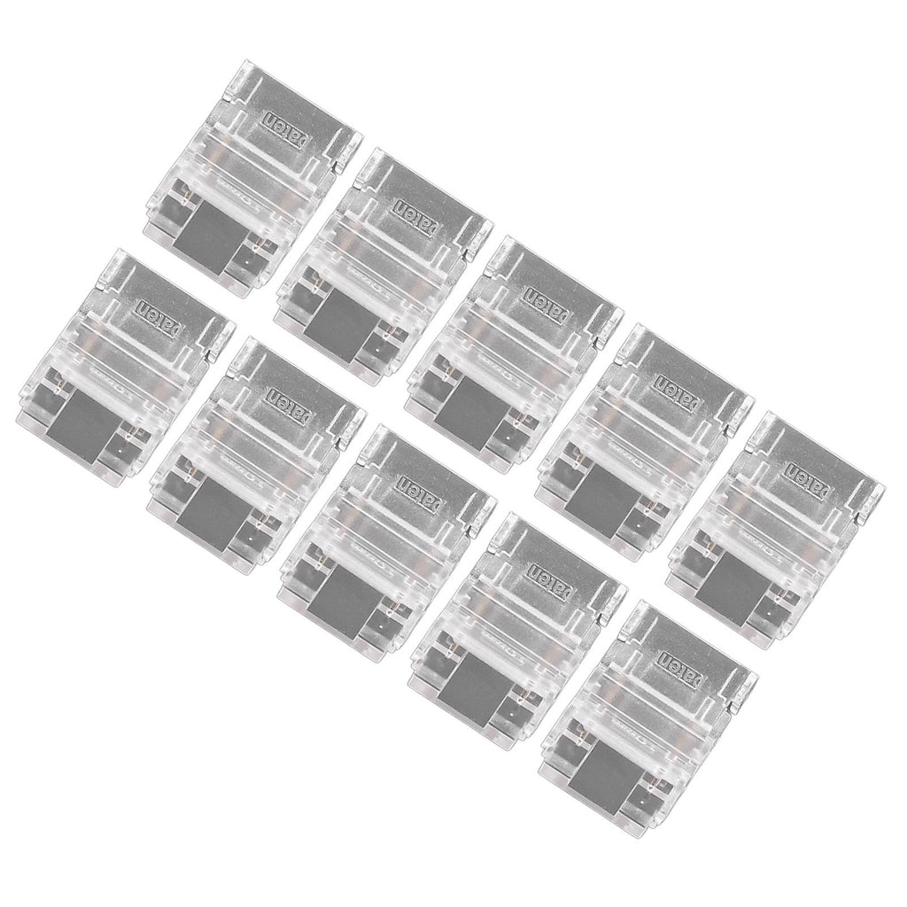 10 Pcs 2Pin 10mm LED Strip Connectors Strip to Strip Quick Connect Solderless LED Strip Lights Connectors