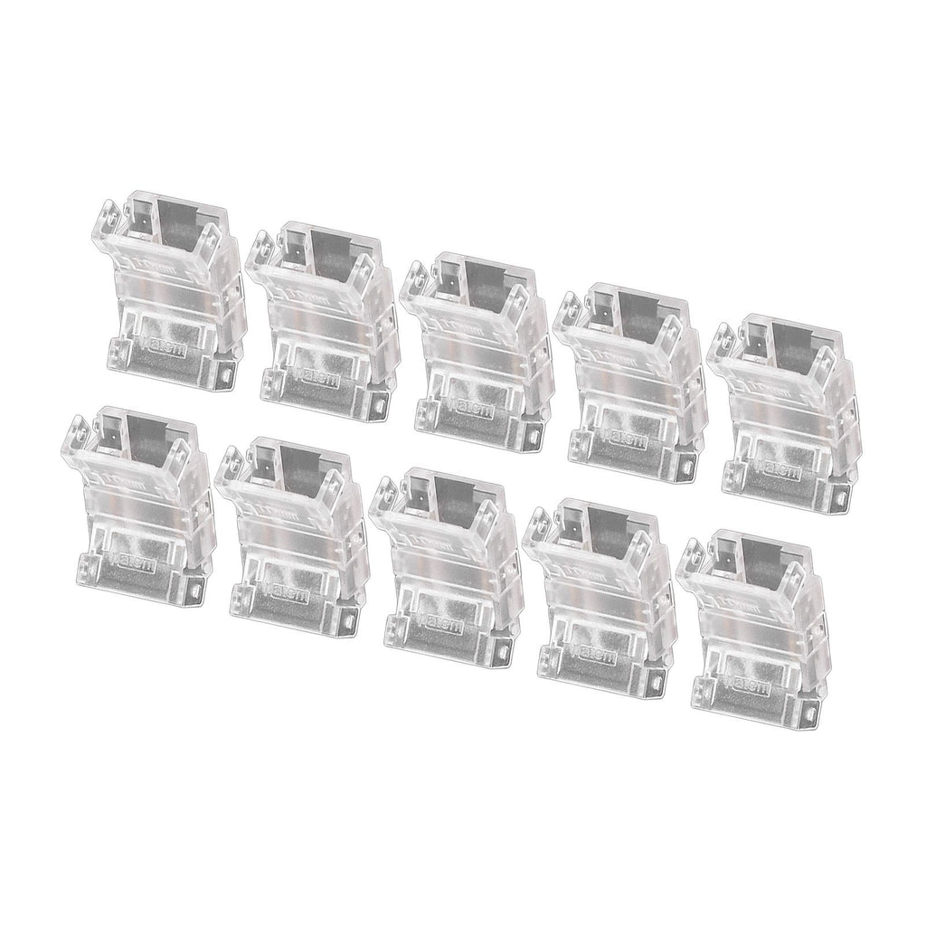 10 Pcs 2Pin 10mm LED Strip Connectors Strip to Strip Quick Connect Solderless LED Strip Lights Connectors