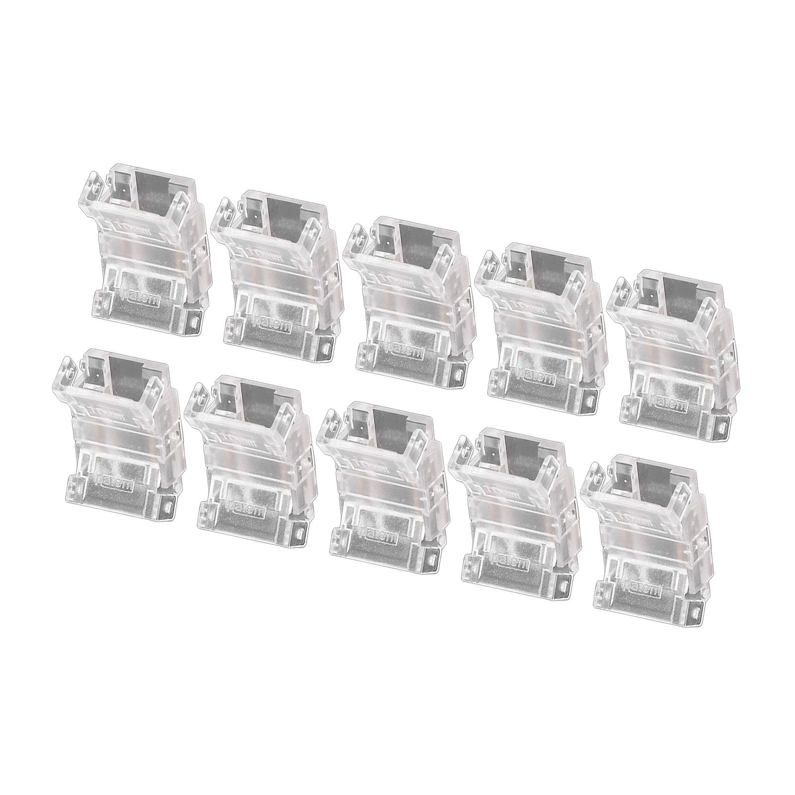 10 Pcs 2Pin 10mm LED Strip Connectors Strip to Strip Quick Connect Solderless LED Strip Lights Connectors