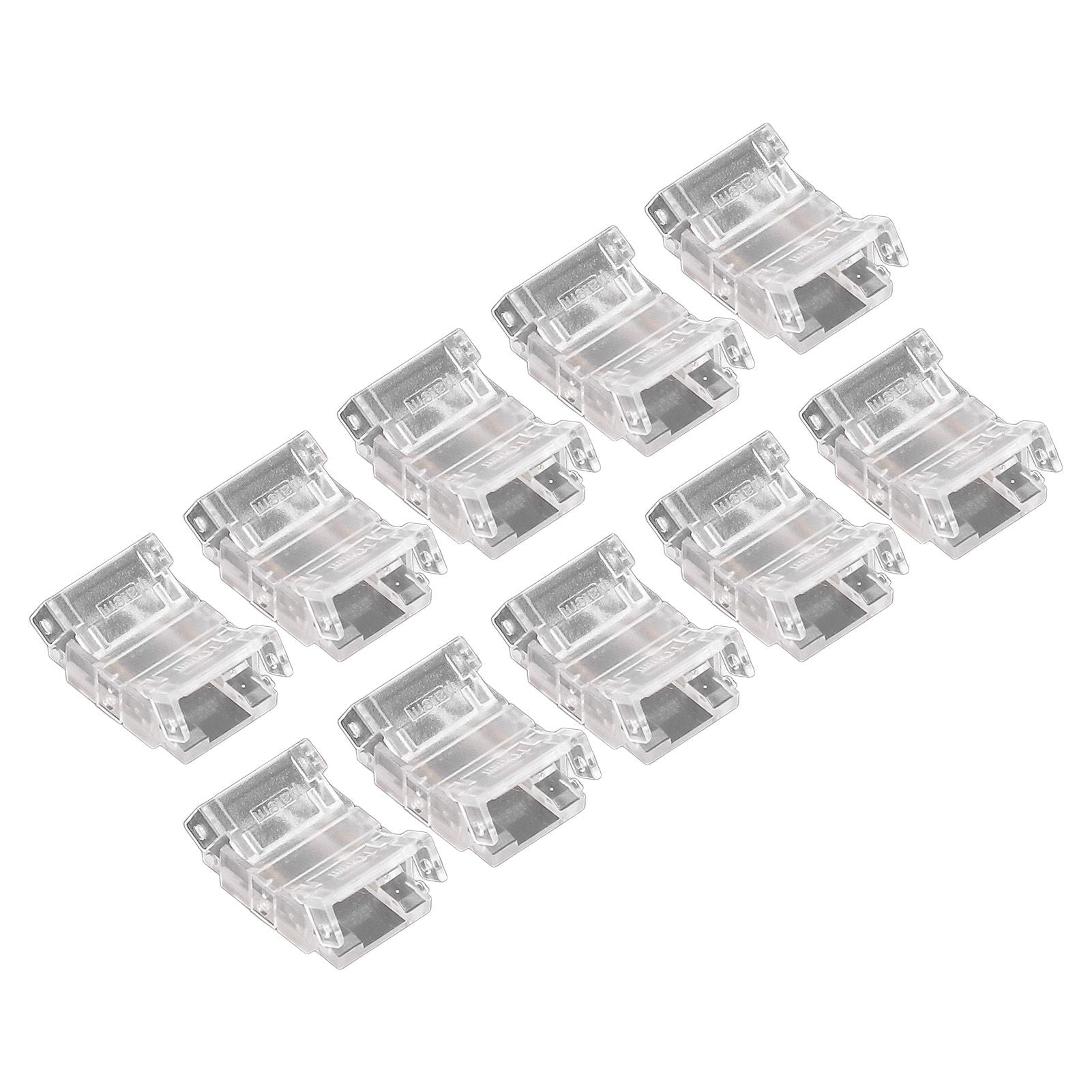 10 Pcs 2Pin 10mm LED Strip Connectors Strip to Strip Quick Connect Solderless LED Strip Lights Connectors