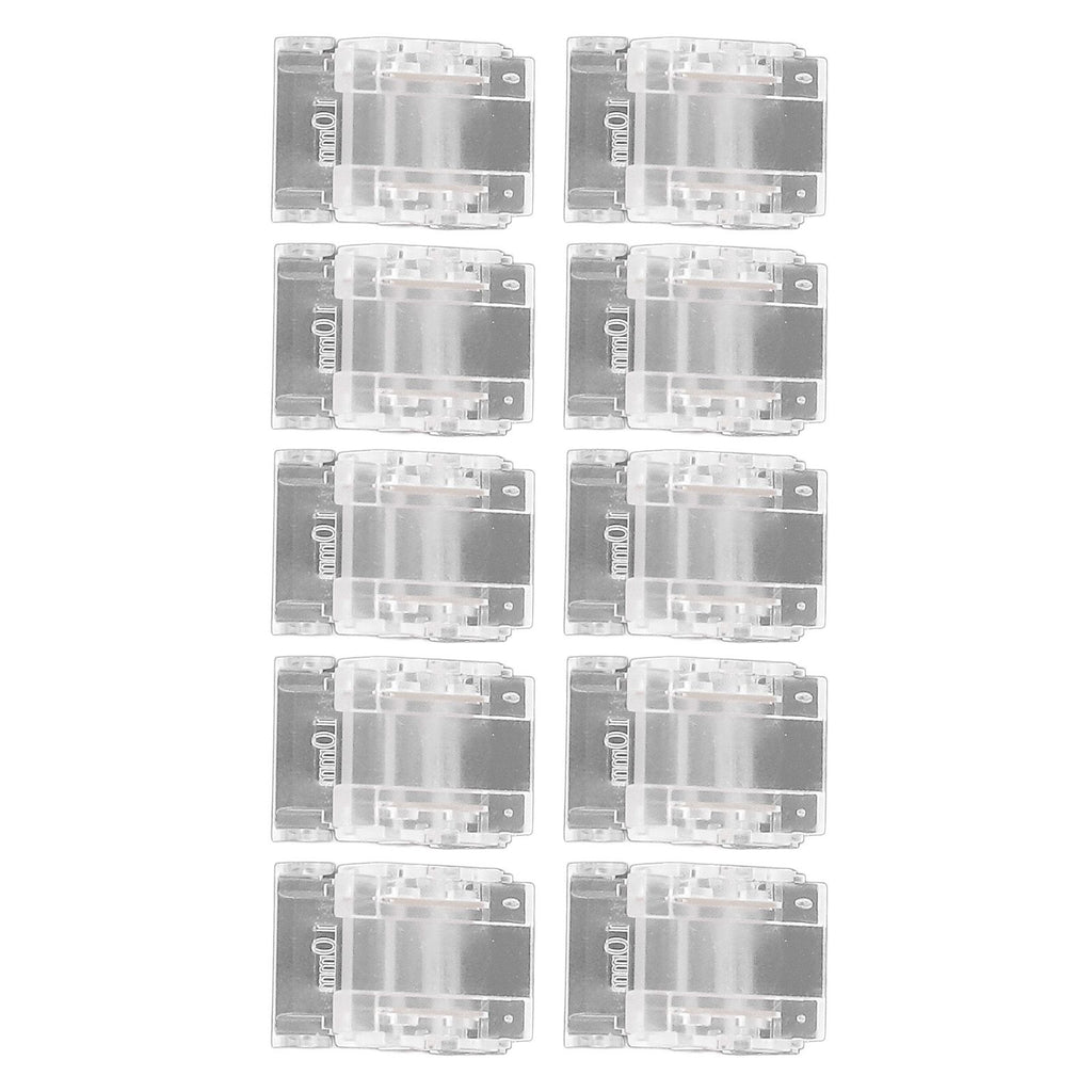 10 Pcs 2Pin 10mm LED Strip Connectors Strip to Strip Quick Connect Solderless LED Strip Lights Connectors