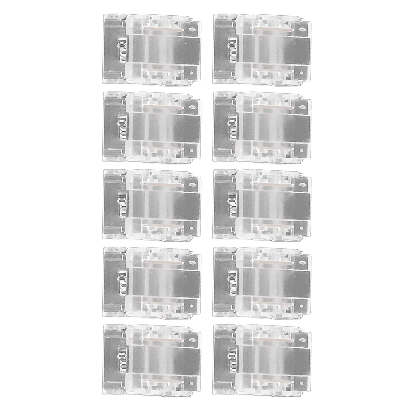 10 Pcs 2Pin 10mm LED Strip Connectors Strip to Strip Quick Connect Solderless LED Strip Lights Connectors
