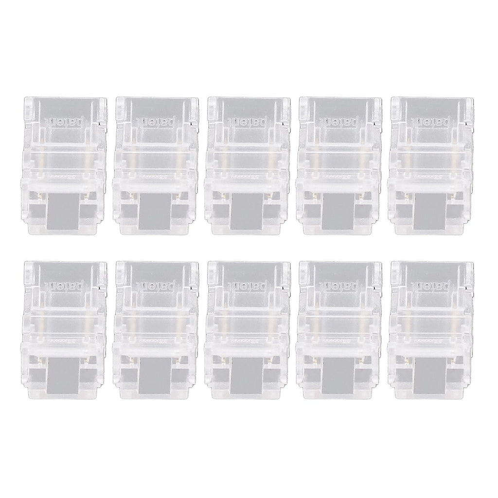 10 Pcs LED Light Strip Connectors 2Pin 8mm Strip to Strip Solderless COB LED Light Strip Connectors