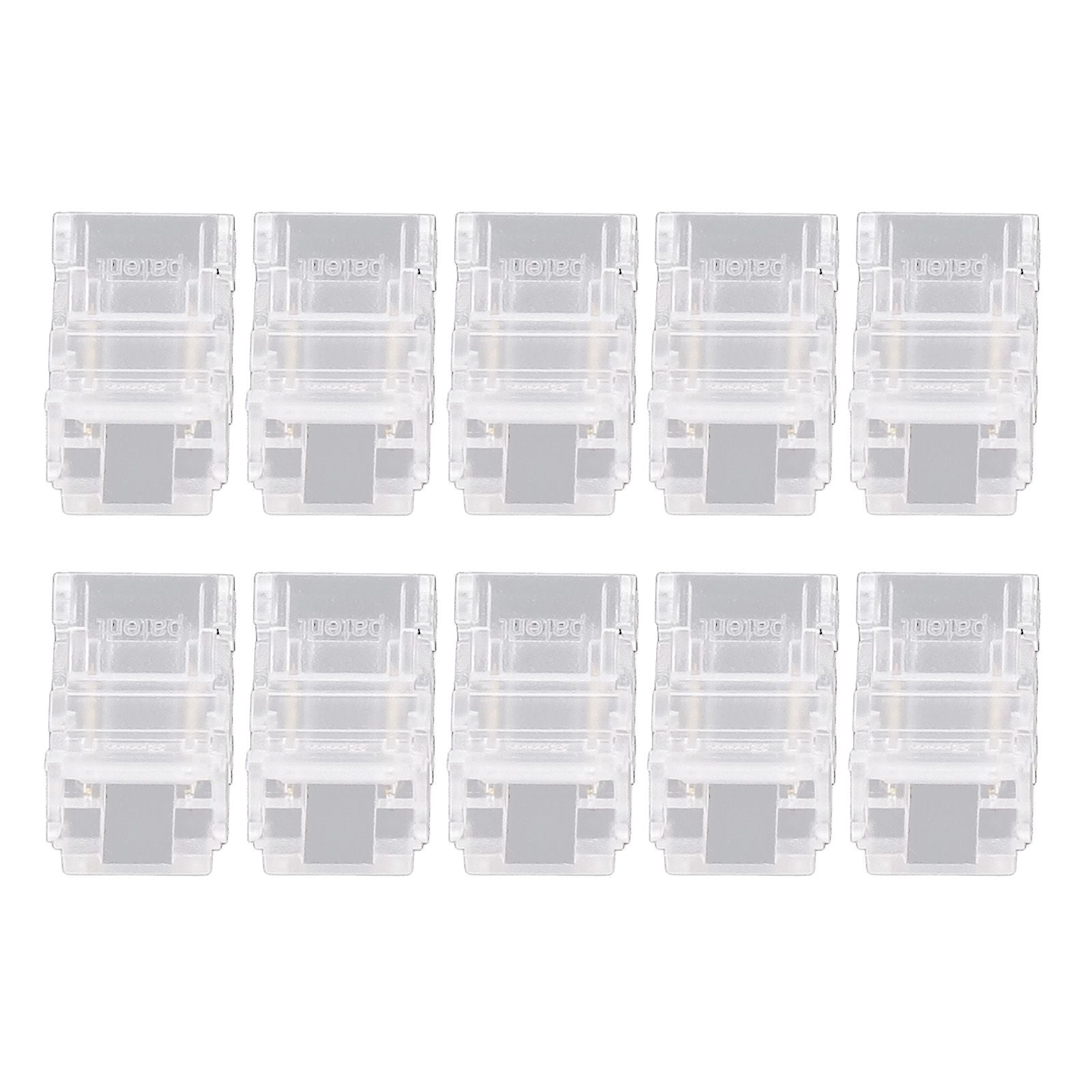 10 Pcs LED Light Strip Connectors 2Pin 8mm Strip to Strip Solderless COB LED Light Strip Connectors