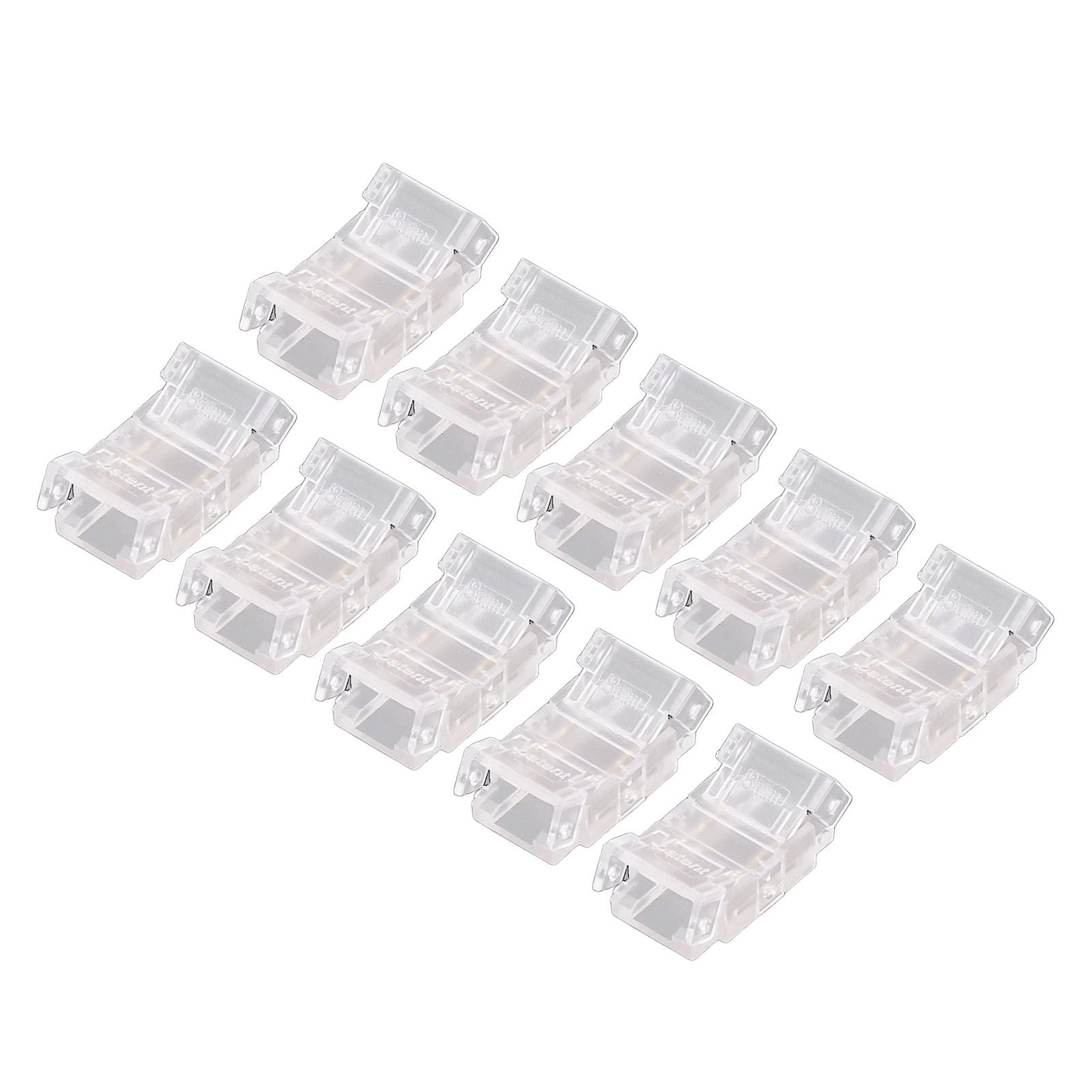 10 Pcs LED Light Strip Connectors 2Pin 8mm Strip to Strip Solderless COB LED Light Strip Connectors