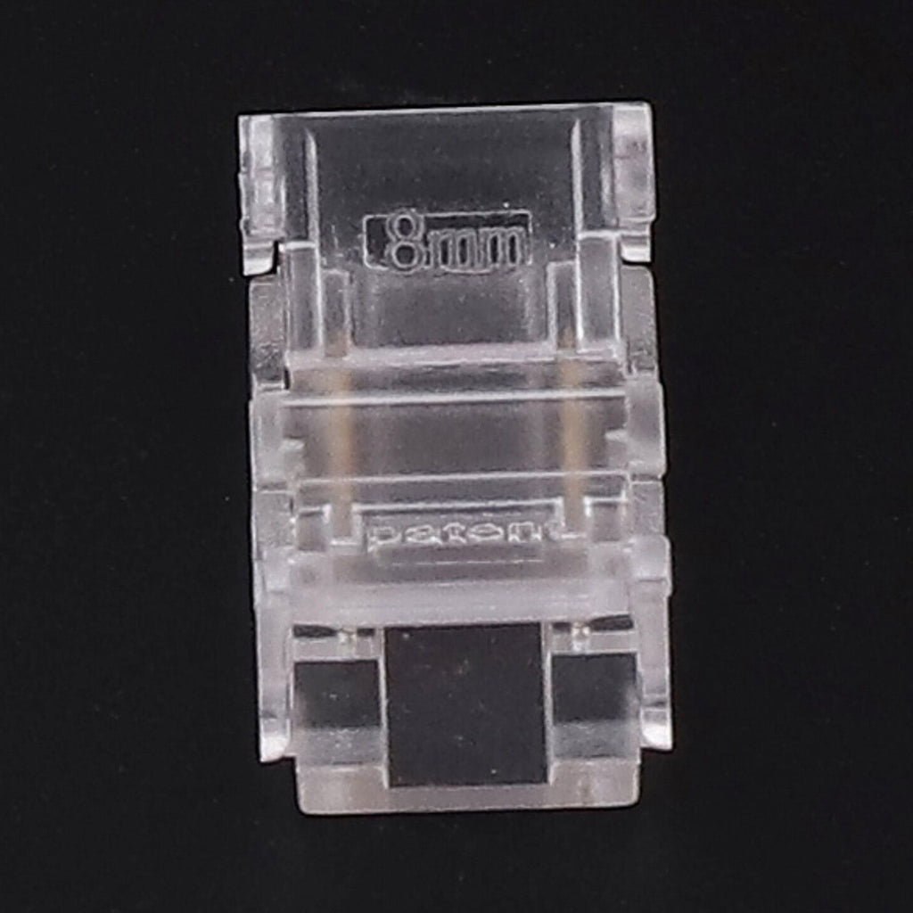 10 Pcs LED Light Strip Connectors 2Pin 8mm Strip to Strip Solderless COB LED Light Strip Connectors